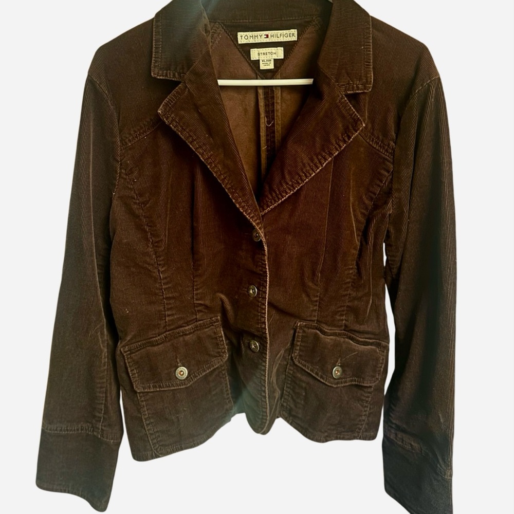Tommy Hilfiger Women's Dark Brown Corduroy Jacket